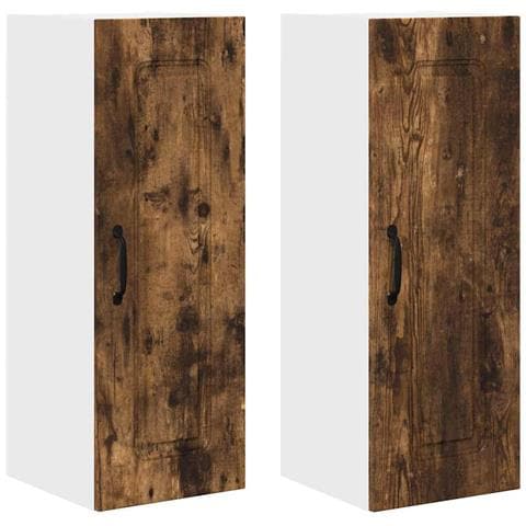 Pensile cucina con porta 2 pcs Rovere fumé 30 x 31 x 80 cm - Foto 1