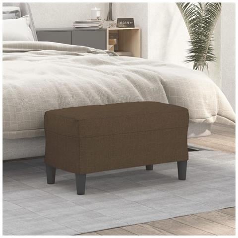 Panca Marrone 70x35x41 cm in Tessuto - Foto 2
