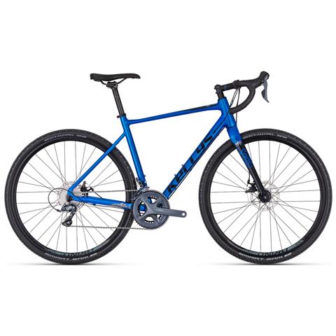 Bici Gravel Uomo Ibrido Soot 30 Bicicletta In Alluminio Forcella In Carbonio Gruppo Cambio Shimano Claris 16v - S Blu - Foto 1