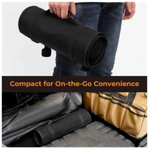 Borsa Portautensili Arrotolabile Da Viaggio - Organizer In Tela Per Utensili Black - Foto 7