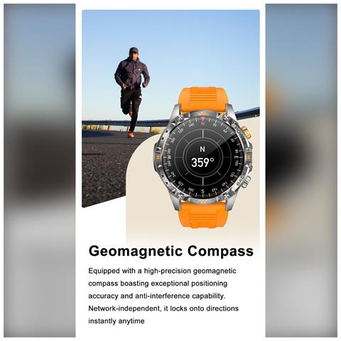 Smartwatch Multifunzionale Con Monitoraggio Della Frequenza Cardiaca, Ossigeno Nel Sangue E Sonno - Ip68 Impermeabile Orange - Foto 7