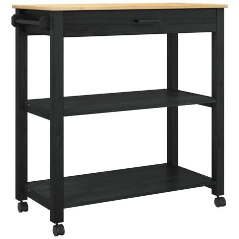 Carrello da Cucina MONZA Nero 84 x 40 x 88,5 cm - Foto 1