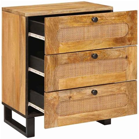 Armadio da Notte con cassetto Naturale 50 x 33 x 62 cm - Foto 2