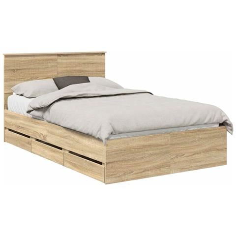 Struttura del letto con cassetto Rovere Sonoma 120 x 190 cm - Foto 1