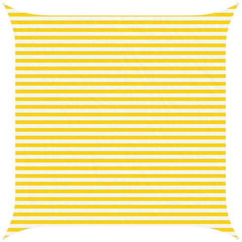 Vela da ombra solare Giallo e Bianco 4 x 4 m - Foto 1