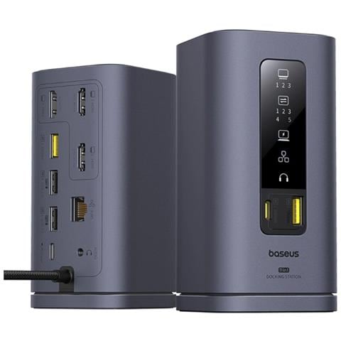 B00568101813-01 replicatore di porte e docking station per laptop Cablato USB 3.2 Gen 1 (3.1 Gen 1) Type-C Grigio - Foto 1