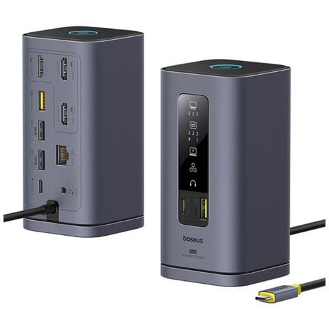 B00568101813-01 replicatore di porte e docking station per laptop Cablato USB 3.2 Gen 1 (3.1 Gen 1) Type-C Grigio - Foto 9