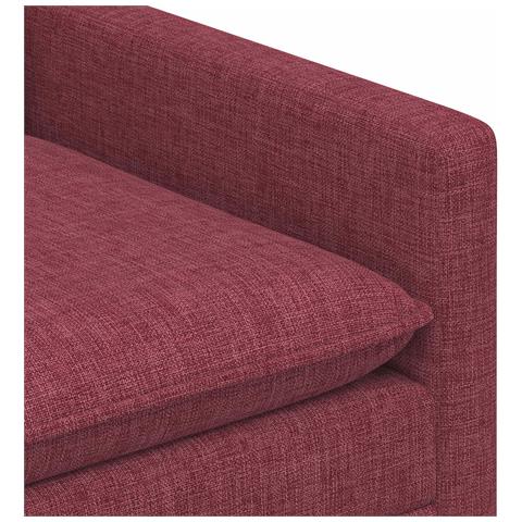 Set di divani 2 pz Rosso Vino Tessuto - Foto 2