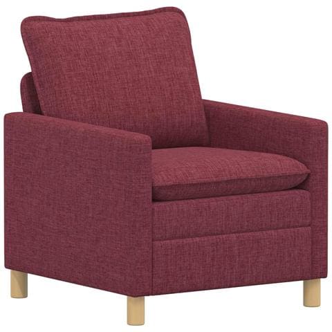 Set di divani 2 pz Rosso Vino Tessuto - Foto 9