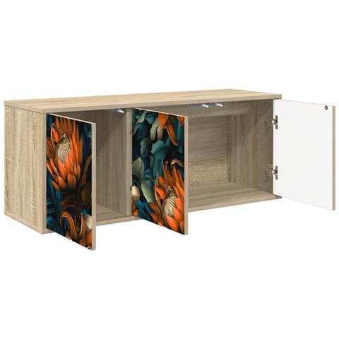 Mobile TV da Parete LOCHEM 102 x 33 x 40 cm Rovere Sonoma - Foto 2
