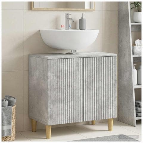 Armadio per Lavabo da Bagno ARNHEM Grigio Cemento - Foto 2