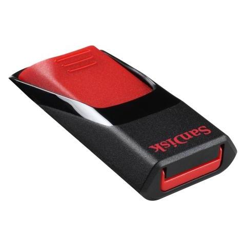 Chiavetta USB Cruzer Edge, 64 GB, USB 2.0, 128-bit AES, Slide, Nero, Rosso, SanDisk SecureAccess - Foto 1