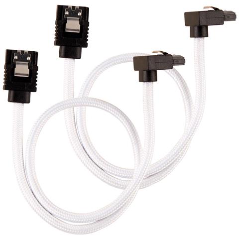 Cavo Sata Premium Con Guaina Angolata, Bianco 30 Cm - Confezione Da 2 - Foto 4