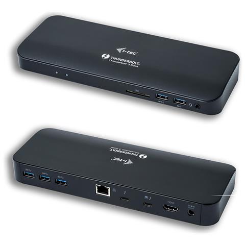 Kit Docking Station Thunderbolt 3 Dual 4K Nero + Cavo USB-C a DP 1,5m con Power Delivery 85W + 2 Cavi TB3 150cm & 70cm - Foto 2