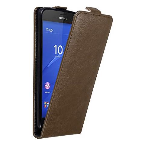 Custodia Compatibile Con Sony Xperia Z3 Compact In Bruno Caffè - Coperchio Protettivo In Design Flip Con Chiusura Magnetica - Foto 1