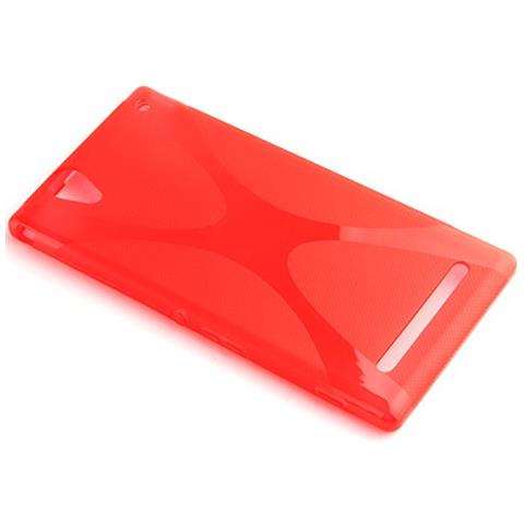 Custodia Compatibile Con Sony Xperia T2 In Rosso Cremisi - Coperchio Protettivo In Silicone Tpu Flessibile - Foto 2