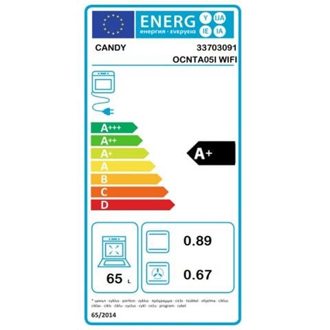 CANDY - Forno Elettrico da Incasso Timeless OCNTA05I WIFI Capacità 65 L  Multifunzione Ventilato Colore Inox - ePRICE