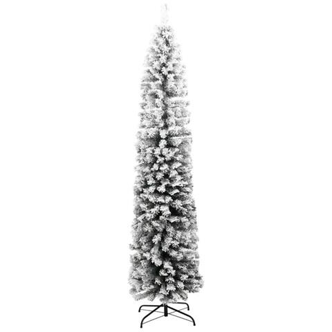 Albero di Natale Artificiale con Neve Fioccata Verde 180 cm PVC - Foto 6