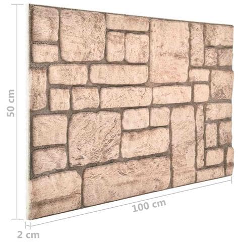 Pannelli Murali 3d Con Design A Mattoni Beige 11 Pz Eps - Foto 2