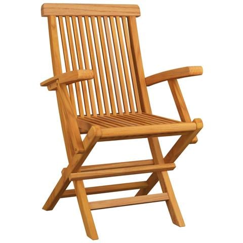 Sedie da Giardino con Cuscini Antracite 2 pz Massello di Teak - Foto 2