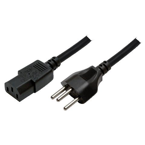 Swiss-IEC - Schuko C13, 1.8m, C13 coupler, Maschio / femmina, 1,8m - Foto 1