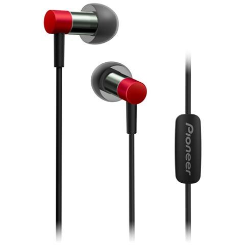 PIONEER - Auricolari Stereo con Microfono per Android, iOS Alluminio Nero  Rosso - ePRICE