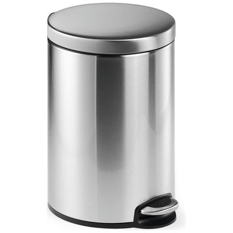 340123 bidone per la spazzatura 12 L Rotondo Acciaio inox - Foto 1