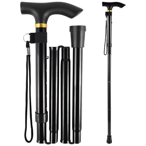 Bastone Pieghevole Regolabile Aiuto Alla Mobilità Bastone Da Passeggio Per Camminare - Foto 1