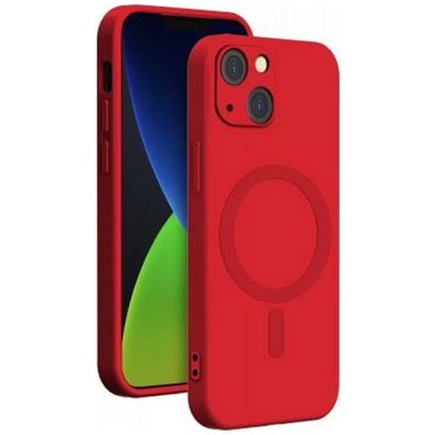 Cover In Silicone Per Iphone 14 Plus Compatibile Con Magsafe, Rosso - Foto 1