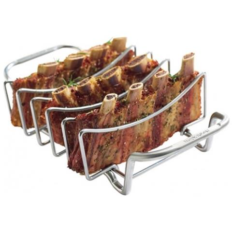 Supporto Per Costolette BBQ - Cestello Per 4 Costine Da Griglia E Forno 31x25cm