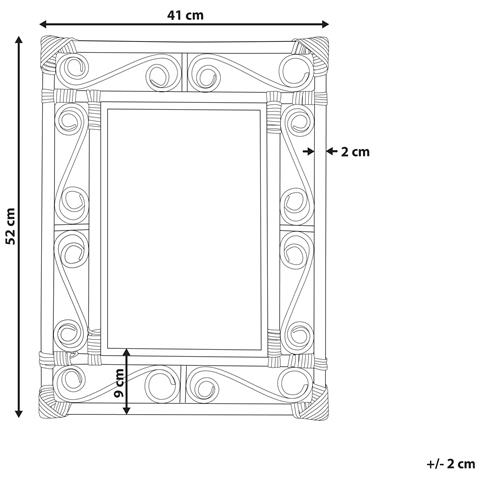Specchio Amanu Rattan Naturale - Foto 5