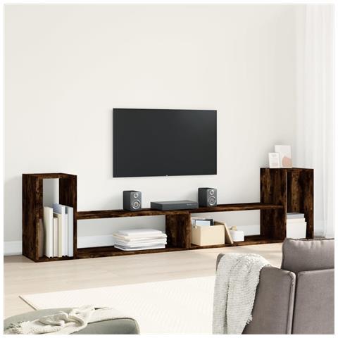 Mobili Tv 2 Pz Rovere Fumo 100x30x50 Cm In Legno Multistrato - Foto 3