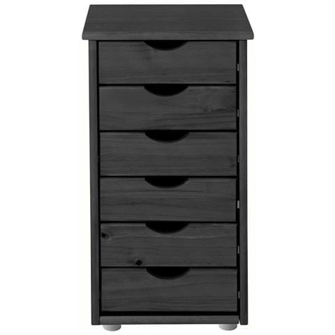 Gava Cassettiera Con 6 Cassetti In Pino Nero - Foto 2