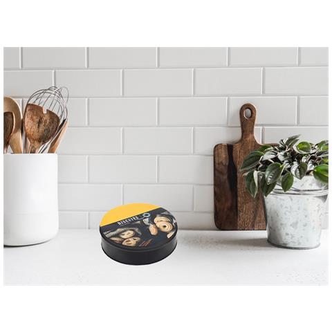 Barattolo Contenitore Ermetico Scatola Alimenti Cucina Con Coperchio Print Barattolo Biscotti - Foto 2