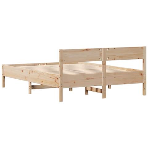 Letto senza Materasso 120x190 cm in Legno Massello di Pino - Foto 2
