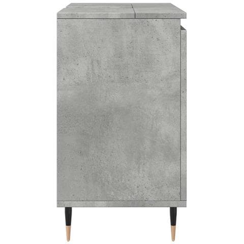 Armadietto Da Bagno Grigio Cemento 58x33x60cm In Truciolato - Foto 10