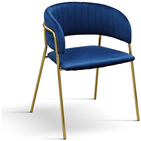 Solana - Sedia Di Design Moderno In Velluto - Foto 1