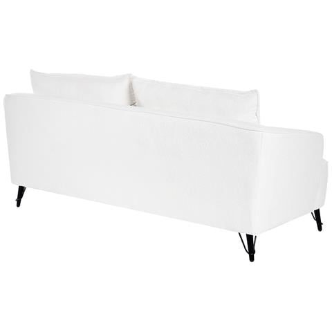 Divano 3 Posti Hobro Bouclé Bianco - Foto 1