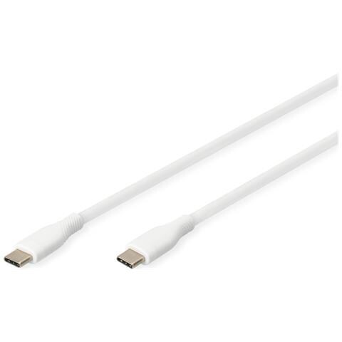 Cavo di collegamento USB-C in silicone, 0,5 m, bianco - Foto 1