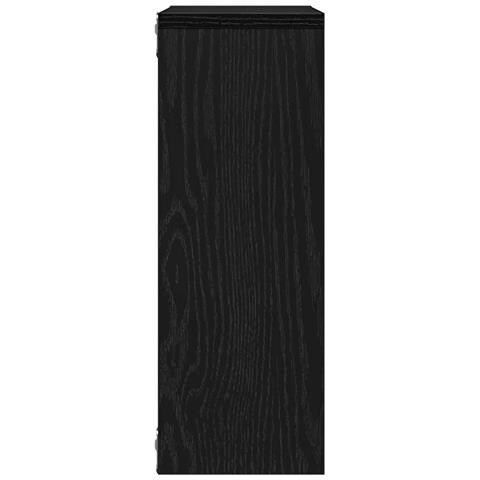 Scaffale a Parete Rovere Nero 45x16x45 cm in Truciolato - Foto 9