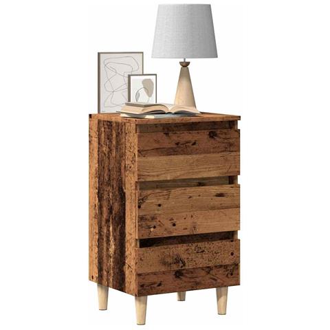 Comodino Legno Vecchio 40x35x69 Cm In Legno Multistrato - Foto 1