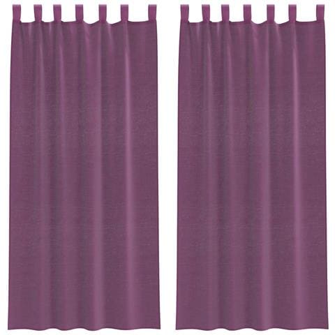 Tende In Voile Con Passanti 2 Pz Viola 140x225 Cm - Foto 1