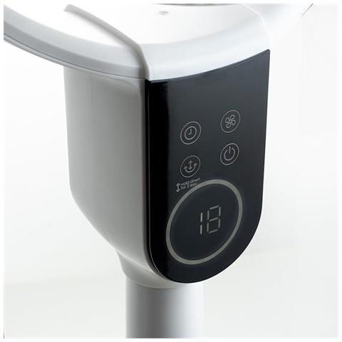 Ventilatore a Piantana Digitale High Tech INN-533, Slim Design, Display Touch, Telecomando, Oscillazione 3D, Timer 12h, 3-12 Velocità, 50W, Ventilazione Potente fino a 5m - Foto 2