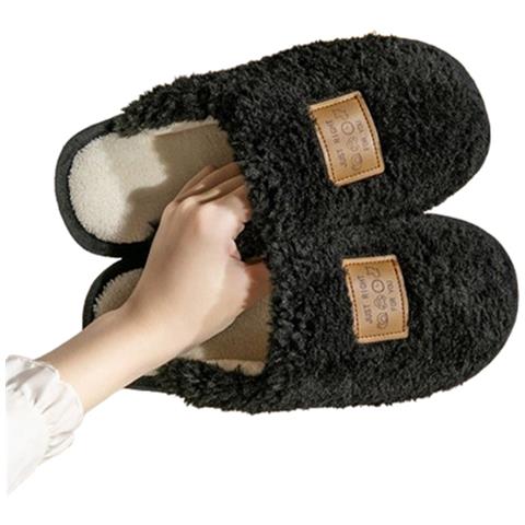 Pantofole Da Pavimento In Pile, Comode E Calde Black Xl - Foto 2