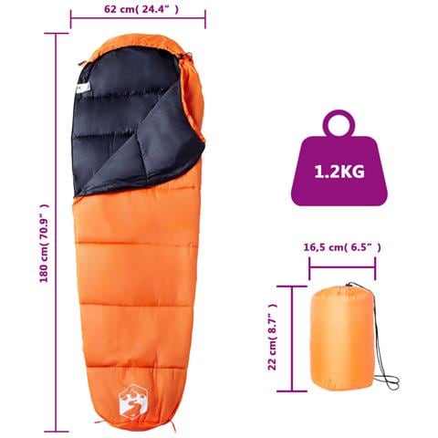 Sacco a Pelo Mummia da Campeggio per Adulti 3 Stagioni - Foto 5