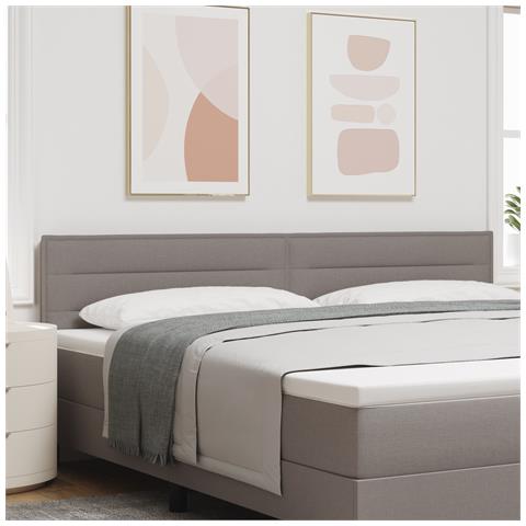 Testiera  Design Linea Tortora 200 cm Tessuto - Foto 2