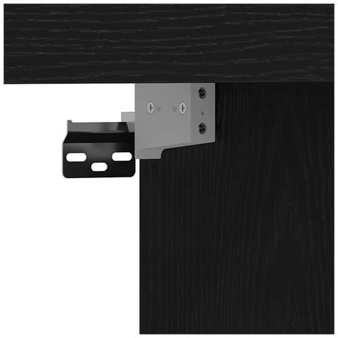 Mobile TV a muro  Nero Rovere 152x22x113 cm - Foto 9