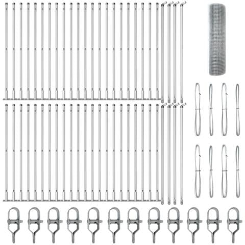 Recinzione in filo saldato con 13 pali flangiati 0.6x100 m acciaio zincato - Foto 1