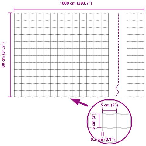 Recinzione Euro 0.8x10 m in Acciaio Zincato - Foto 8