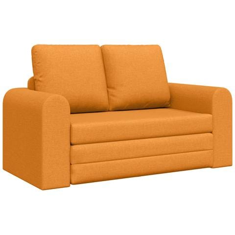 Divano Letto 2-in-1 Giallo Scuro 148x71x83 cm Tessuto - Foto 1